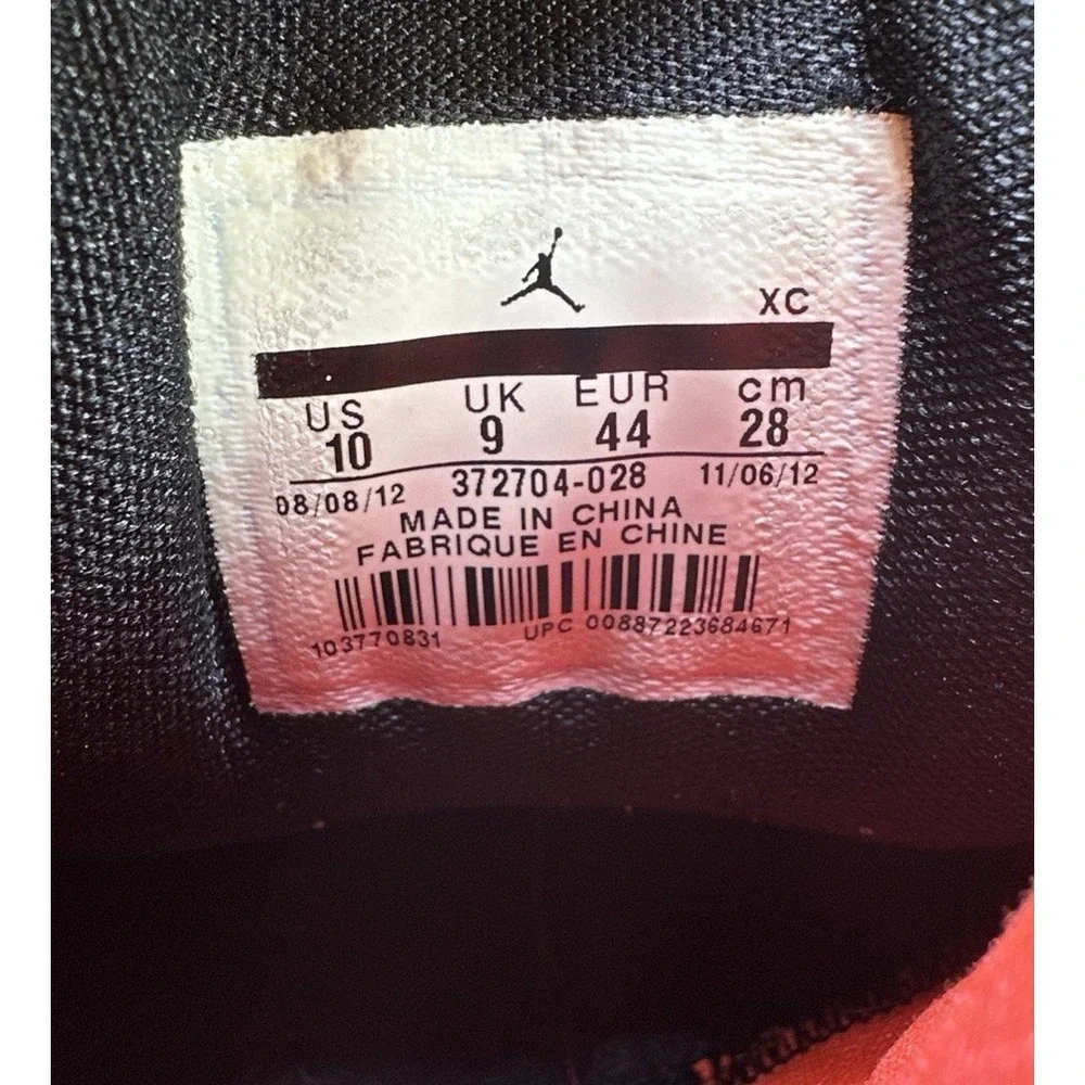 Nike Air Jordan 1 Flight Stealth Crimson Shoes Size 10 Gray Black 372704-028